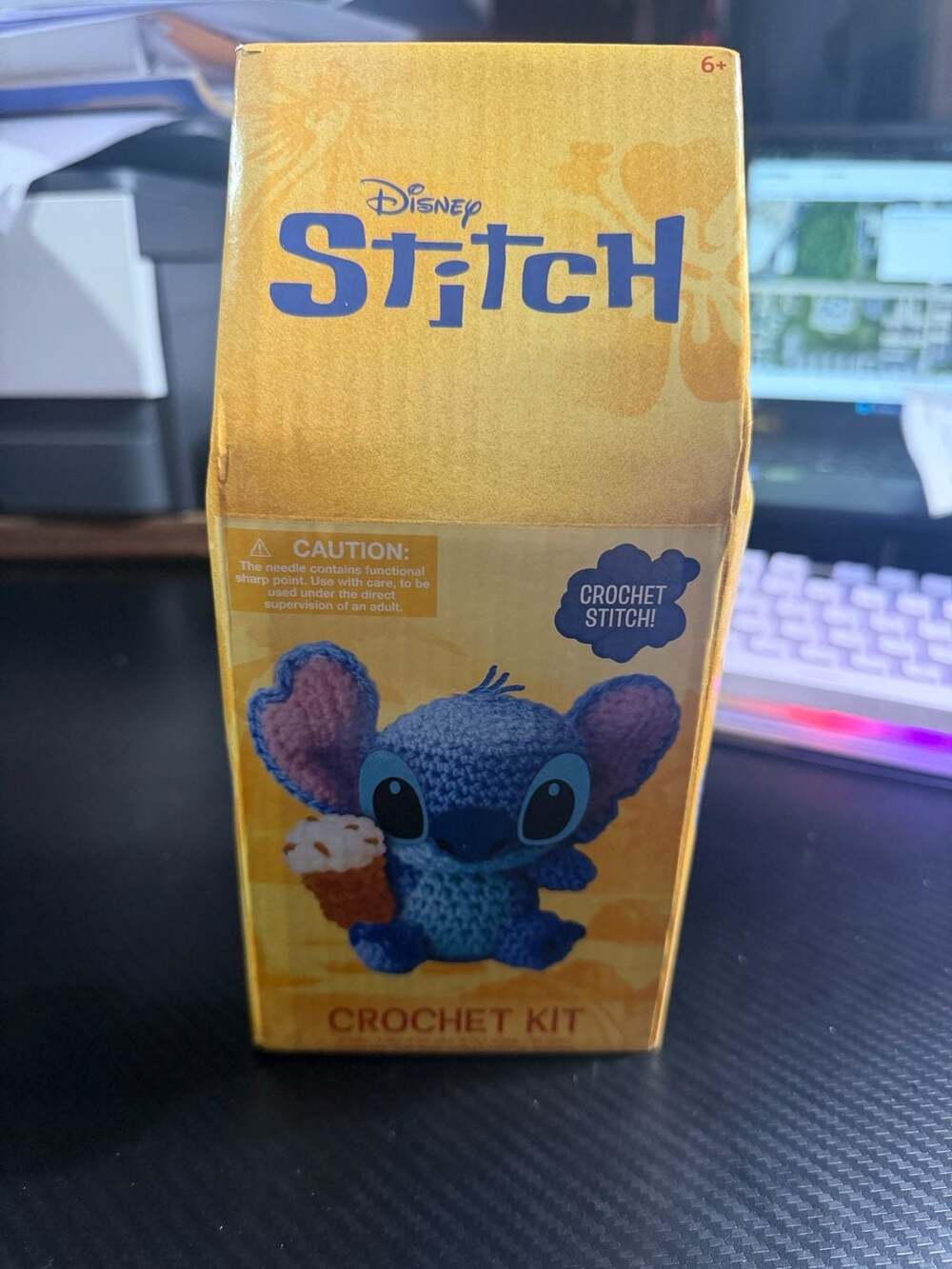 Disney Stitch Crochet Kit - Includes Yarn, Hook, and Stuffing